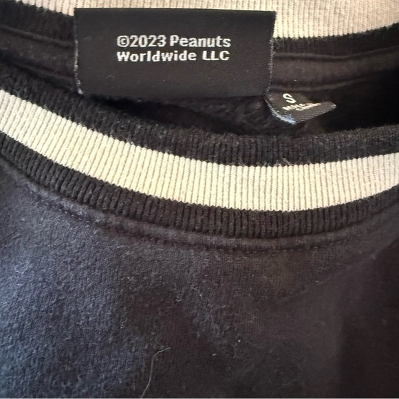 Peanuts “Joe Cool” Black Crewneck Sweater with Snoopy Design - Picture 7 of 9